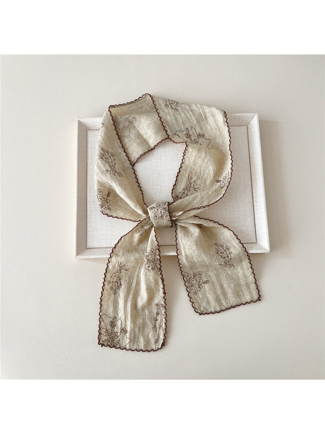 Scarvii - Floral Patchwork Narrow Scarf