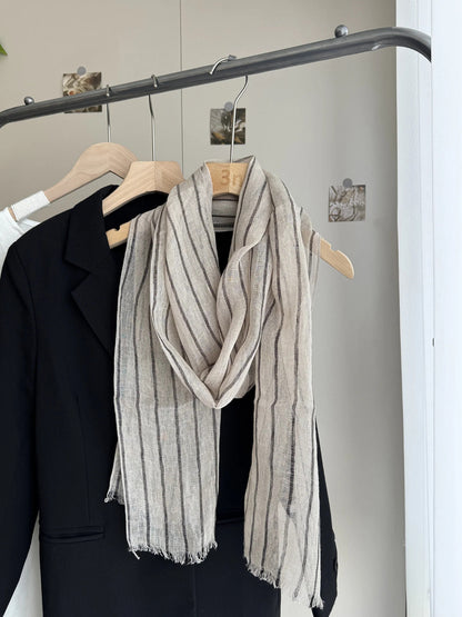 Scarvii - Stripe Narrow Lightweight Scarf