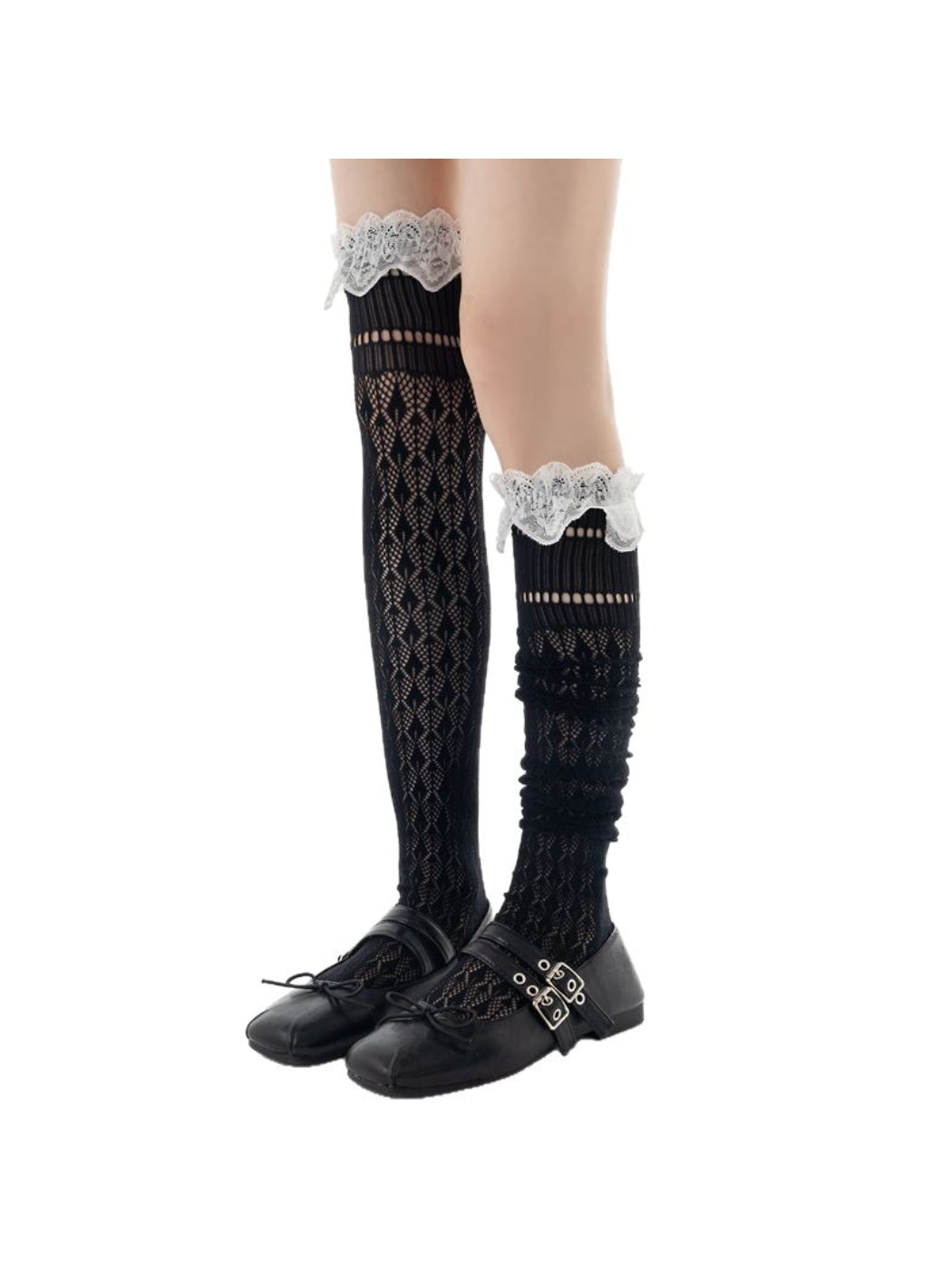 Rufia - Lace Trim Knee High Socks product image 4