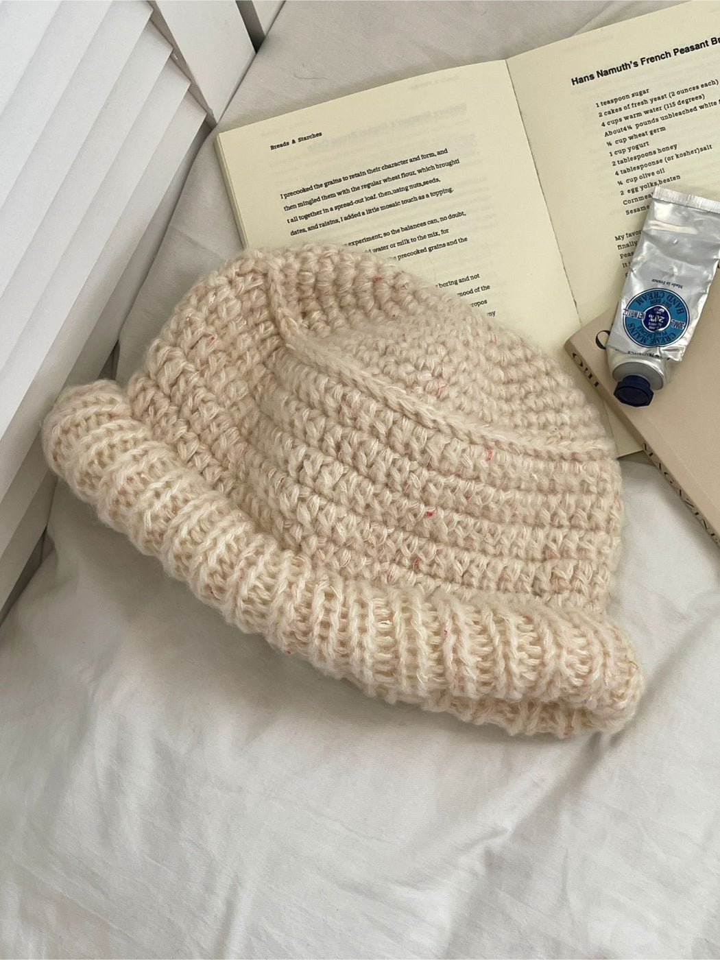 Haila - Textured Roll-Brim Knit Beanie