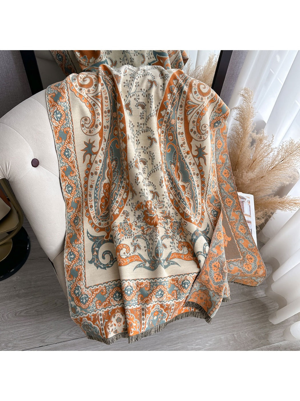 Scarvii - Reversible Paisley Print Scarf & Wrap
