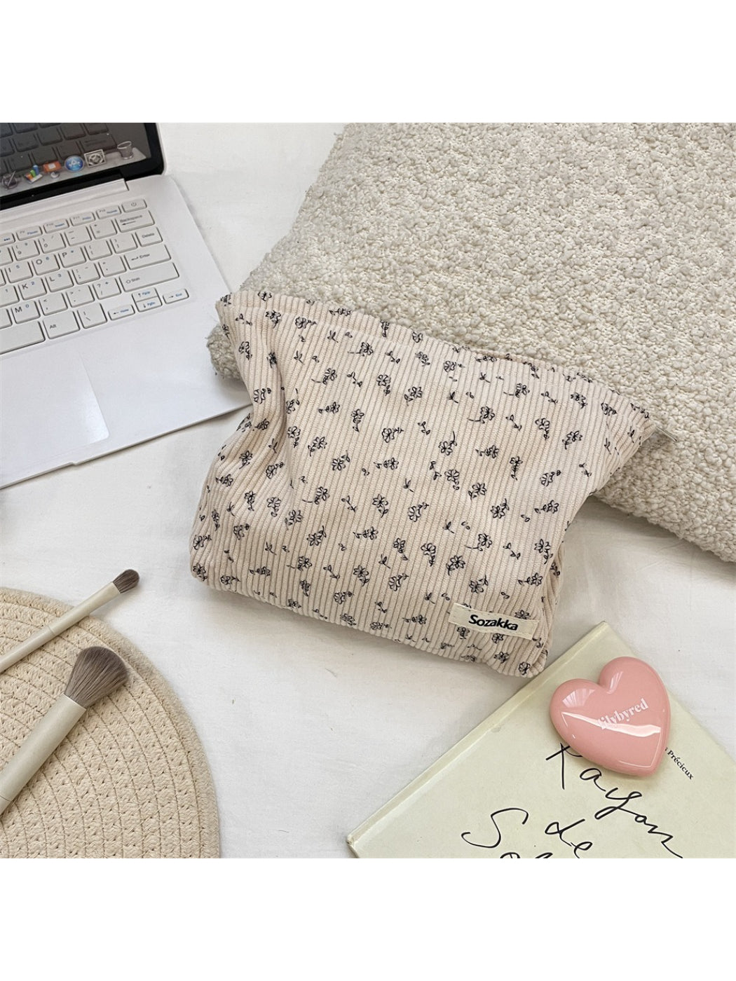 Cosbai - Retro Floral Cosmetic Pouch