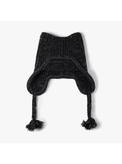 Haila - Foldable Ear Cover Knit Beanie