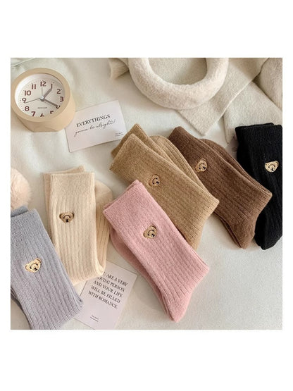 Rufia - Soft Neutral Bear Crew Socks