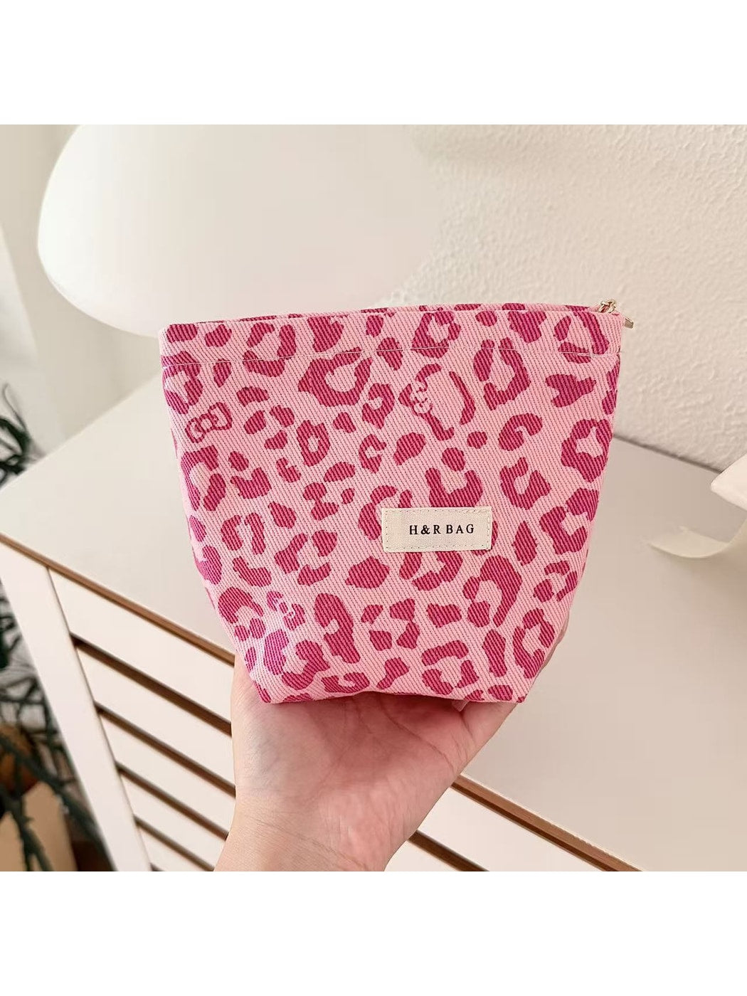 Cosbai - Leopard Print Travel Toiletry Storage Bag