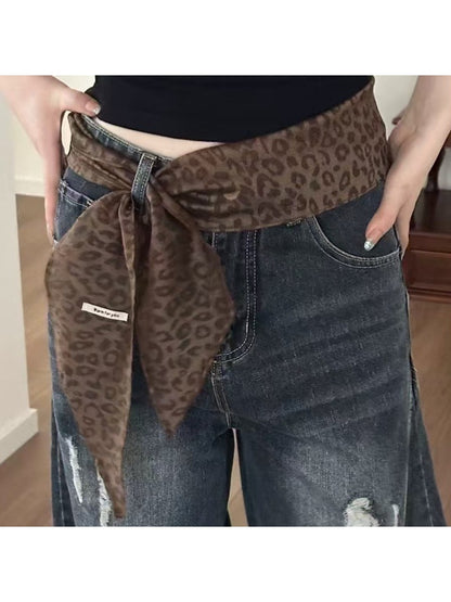 Scarvii - Leopard Print Fashion Neck Scarf
