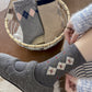 Rufia – Retro Argyle Mid-Calf Socks