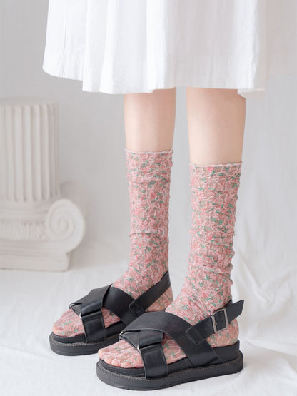 Rufia - Ditsy Floral Sheer Socks