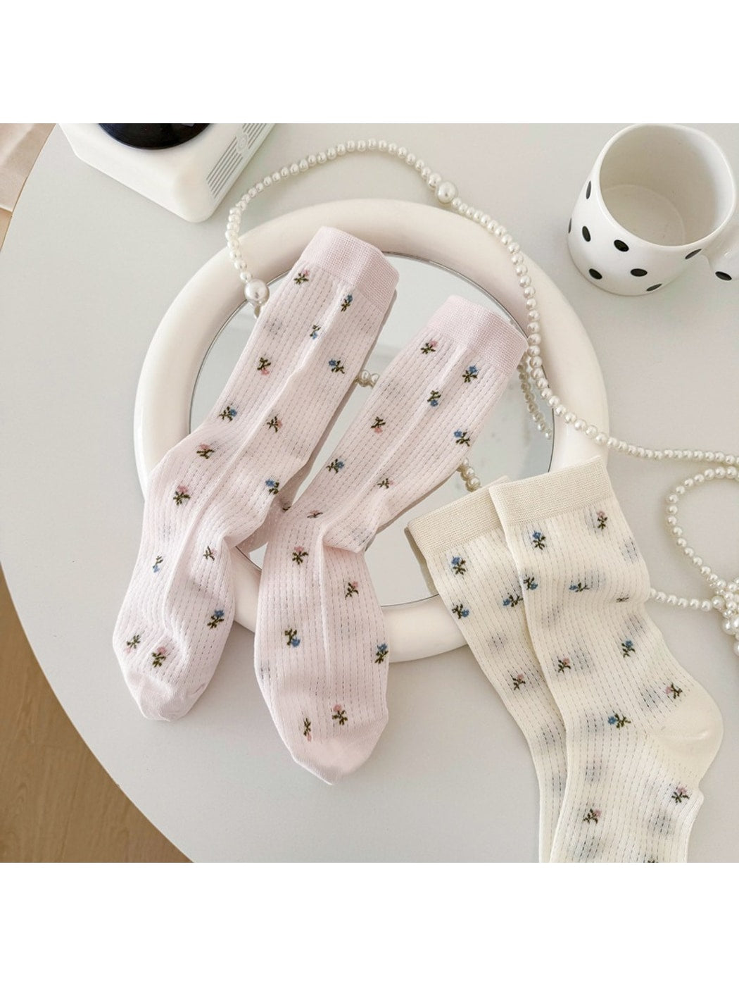 Rufia - Women's Floral Pattern Casual Socks