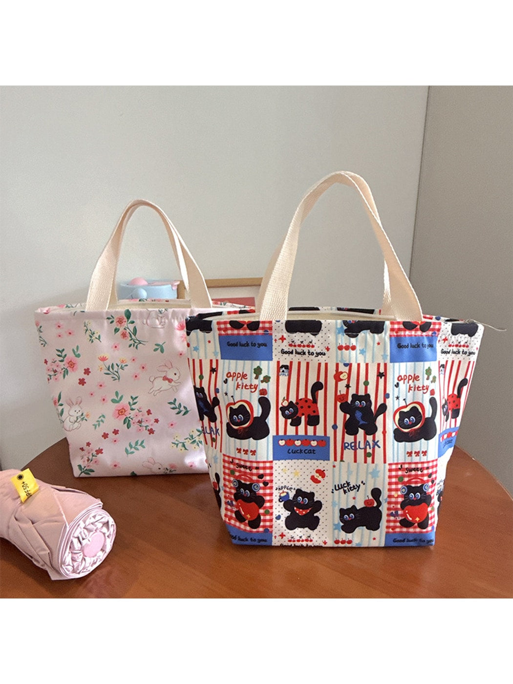 Cosbai - Rectangular Zipper Hand-Carry Lunch Bag