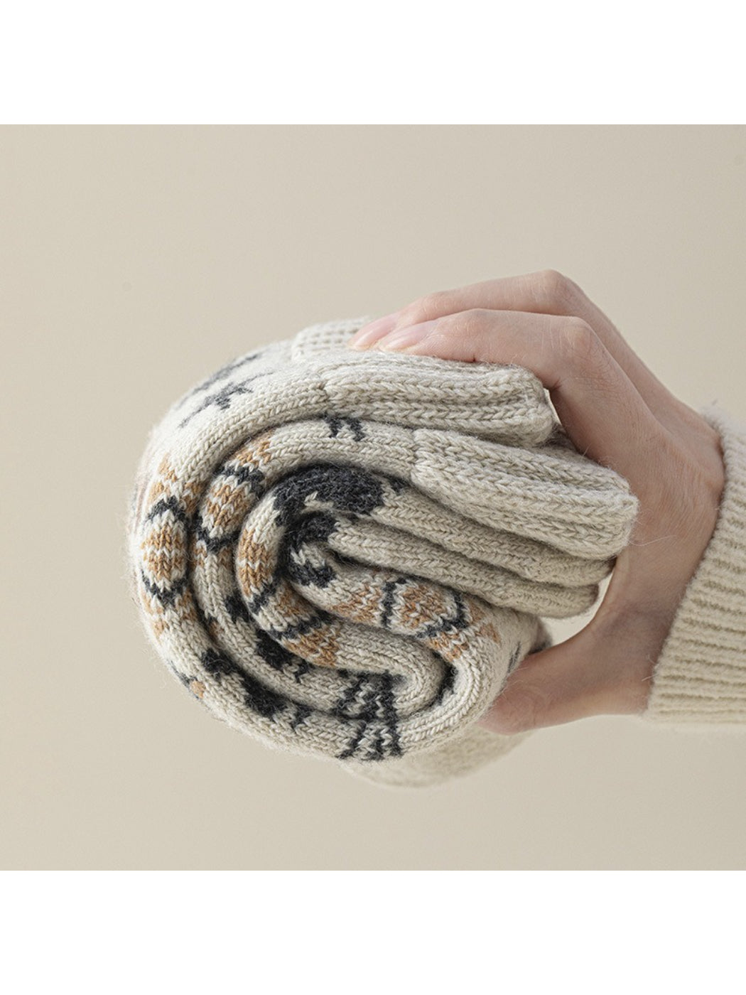 Rufia - Nordic Pattern Winter Crew Socks