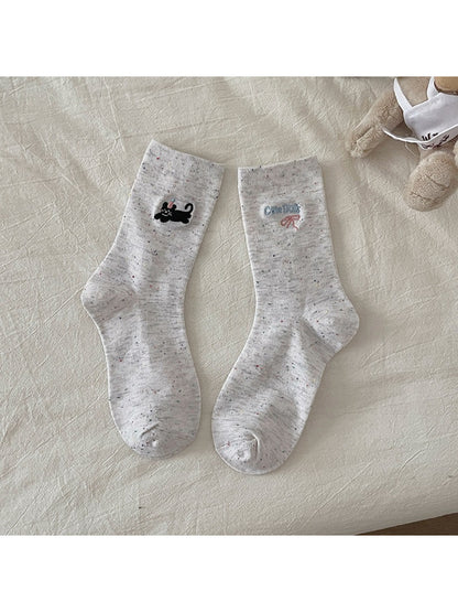 Rufia - Playful Animal Embroidery Crew Socks product image 6