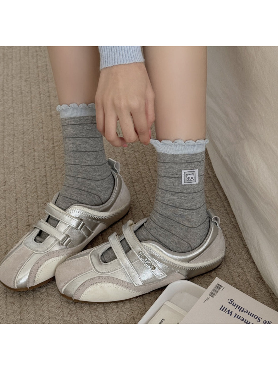 Rufia - Casual Panda Stripe Socks product image 1