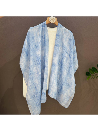 Scarvii - Elegant Light Blue Shimmer Dot Scarf