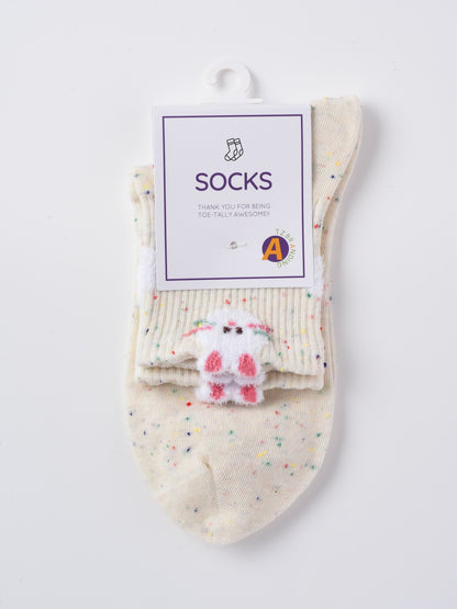 Rufia - Bunny Stripe Confetti Crew Socks