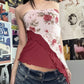 Vesty - Vintage Asymmetrical Floral Tube Top