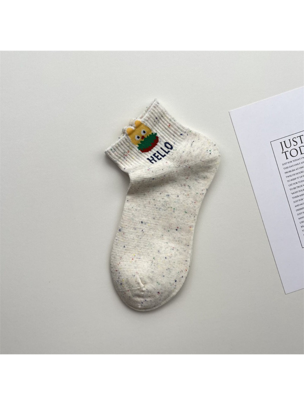 Close-up of Rufia solid blue low cut socks
