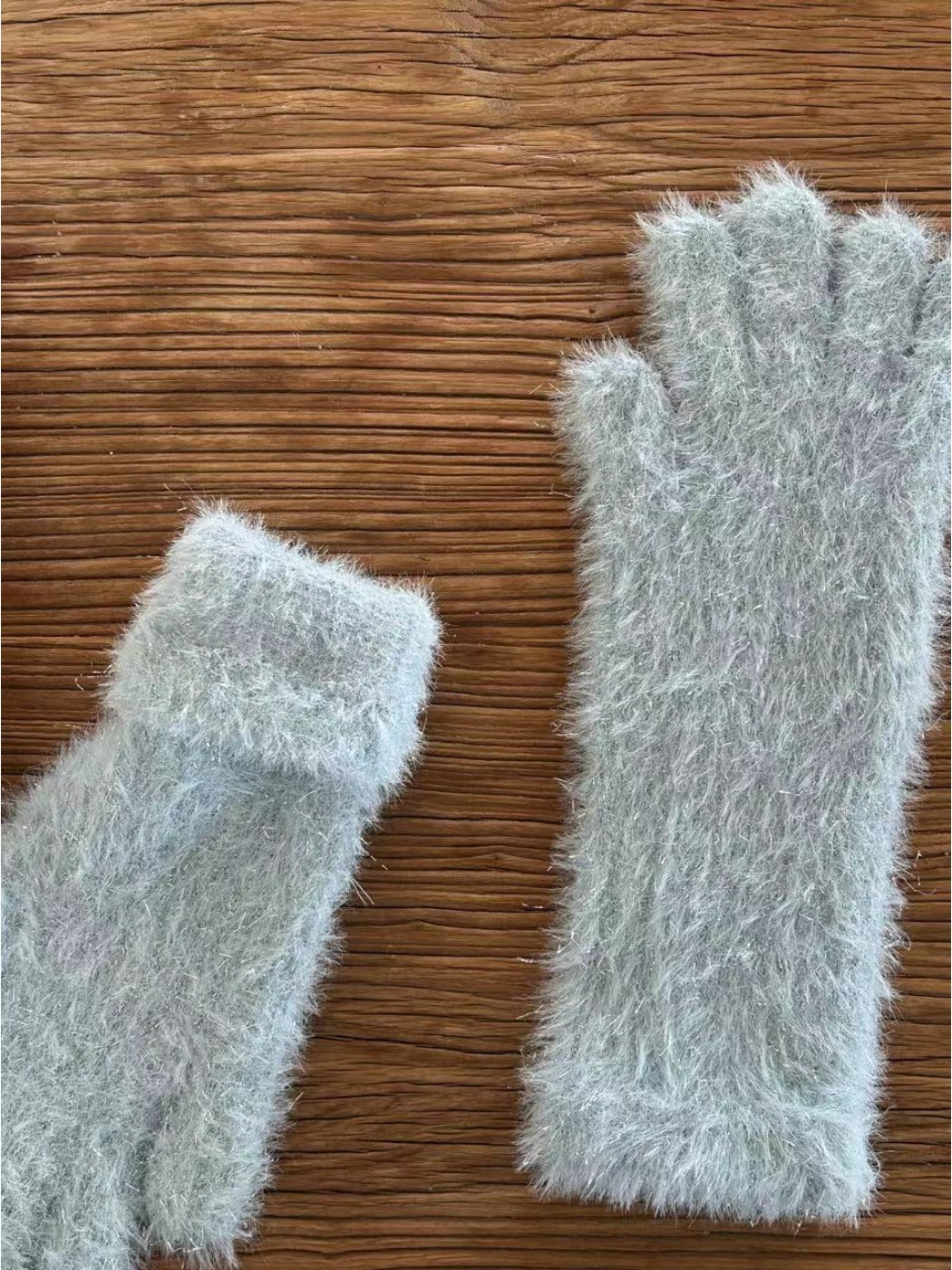 Gloving - Sparkly Fingerless Gloves with Letter Patches & Touchscreen
