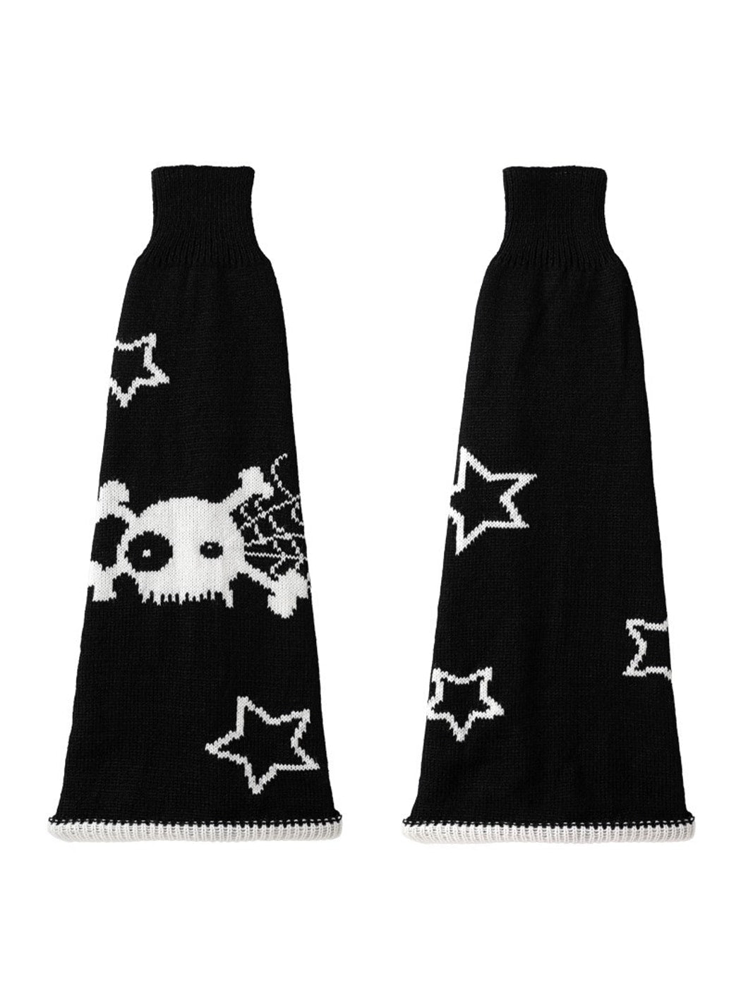 Cozyra - Skull and Star Reversible Mesh Leg Warmer