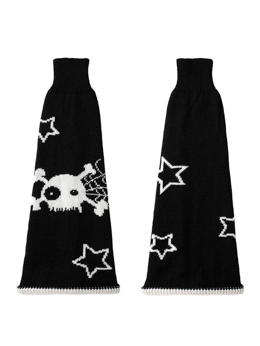Cozyra - Skull and Star Reversible Mesh Leg Warmer