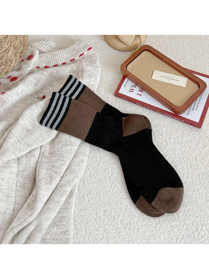 Rufia - Colorblock Stripe Knit Crew Socks