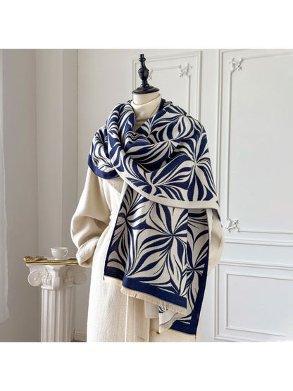 Scarvii – Vintage Floral Print Long Scarf & Shawl