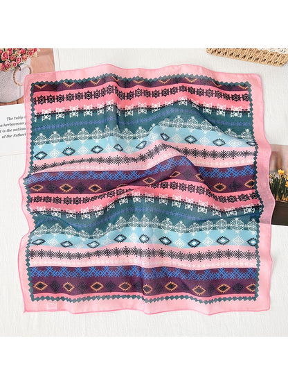 Scarvii - Geometric Print Decorative Square Scarf