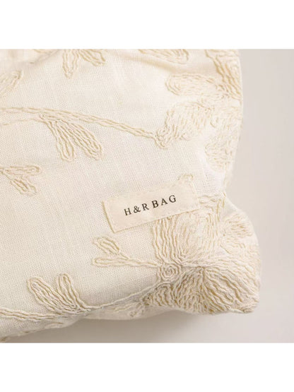 Cosbai - Floral Embossed Clutch Style Makeup Pouch