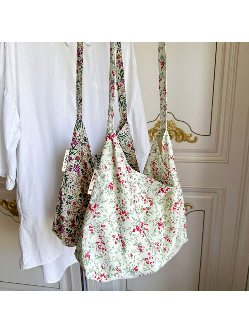 Cosbai - Vintage Floral Slouchy Bag