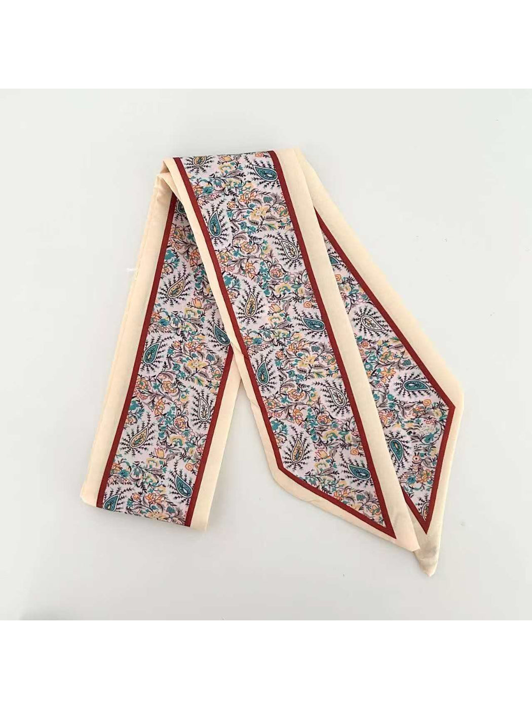 Scarvii Botanical Bird Print Skinny Scarf
