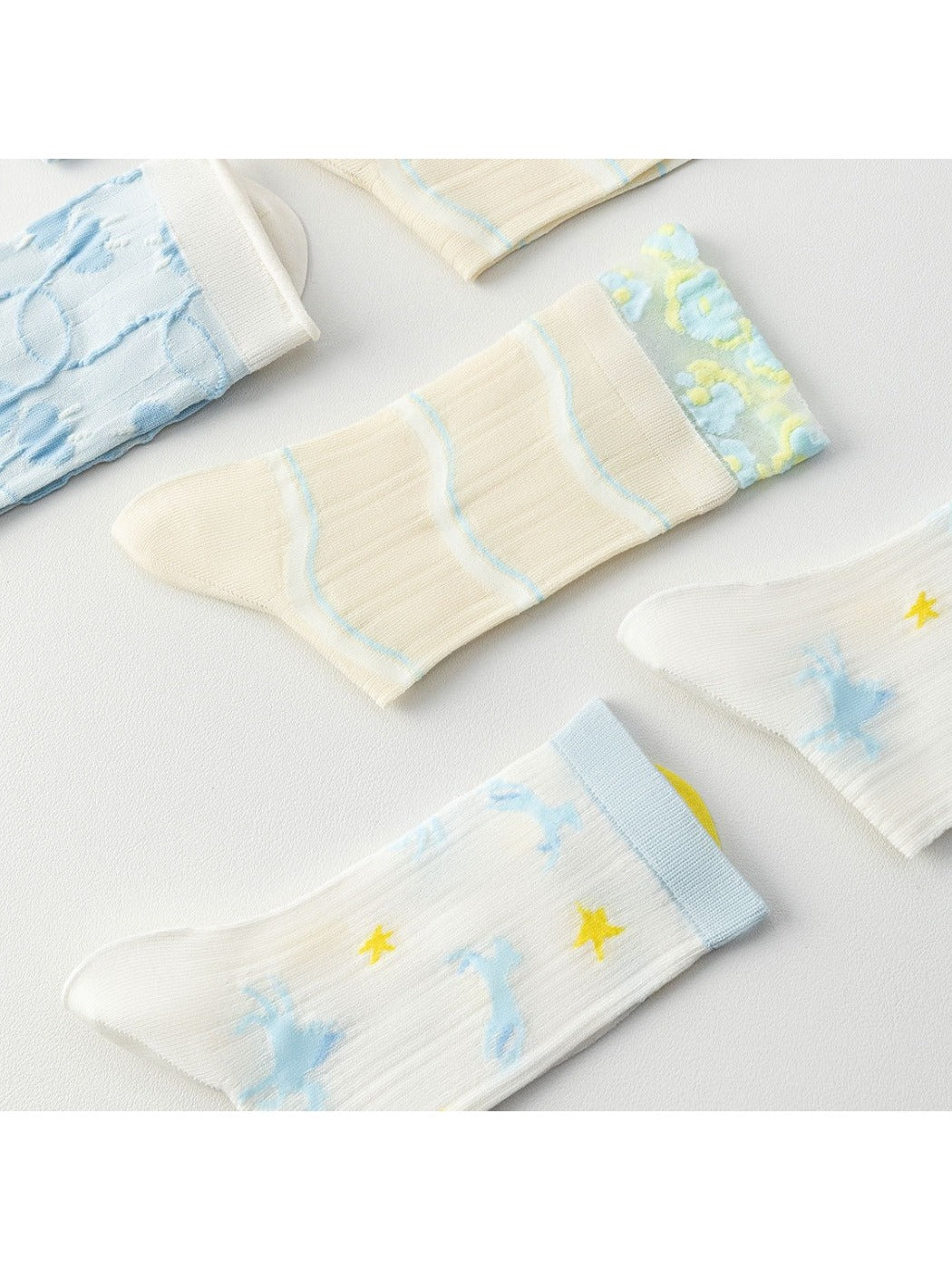Rufia - Cute Artistic Patterns Crew Socks