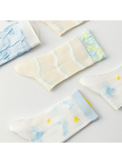 Rufia - Cute Artistic Patterns Crew Socks