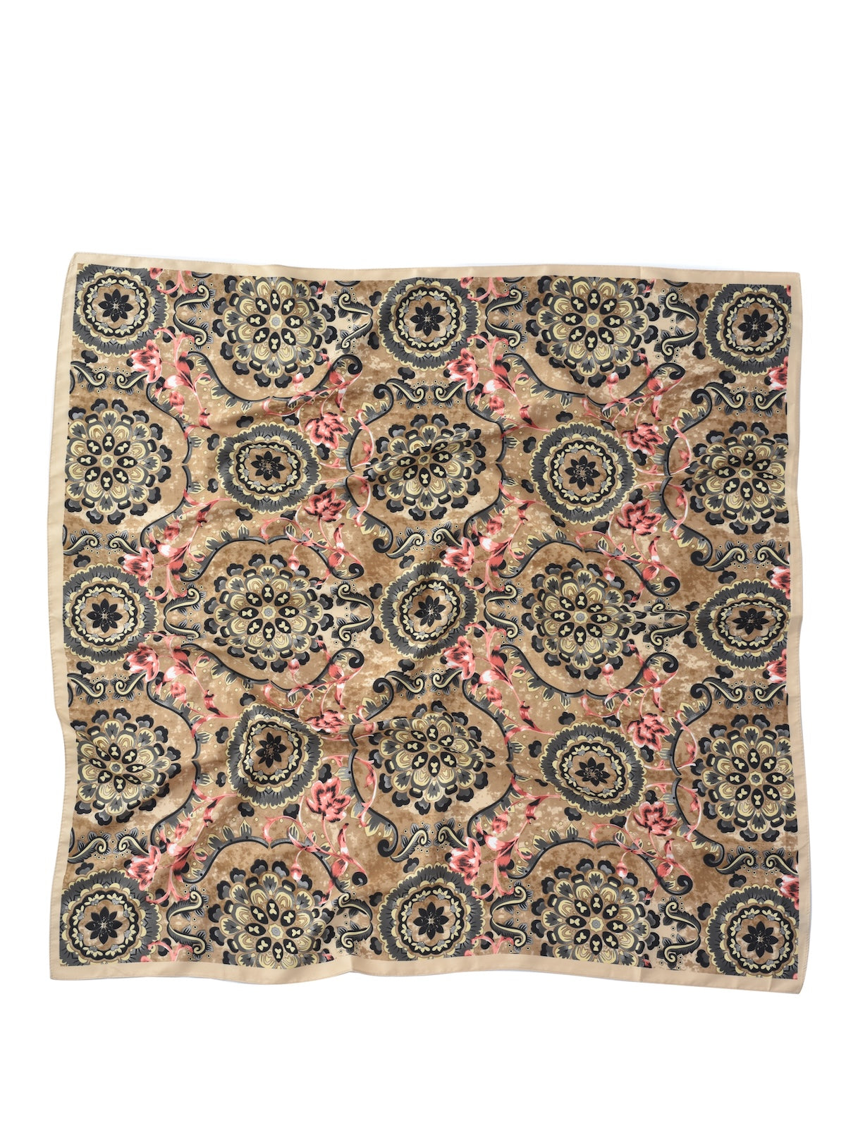 Scarvii - Floral Print Square Scarf