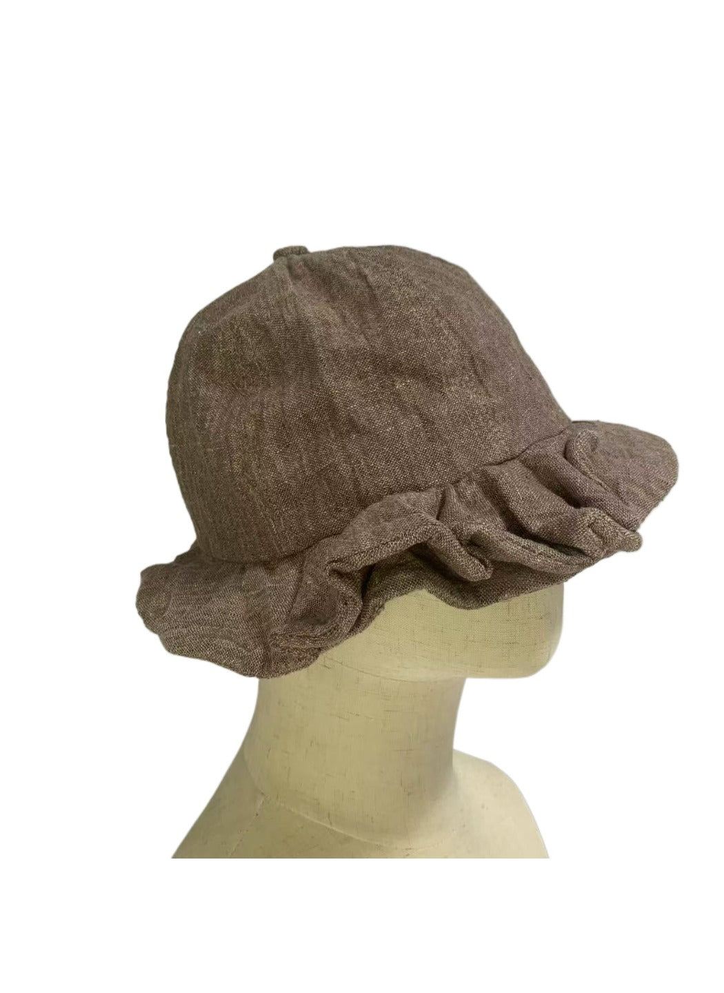 Haila - Vintage British‑Style Ruffled Bucket Hat