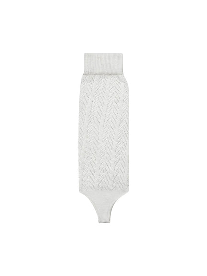 Cozyra - Solid Openwork Stirrup Leg Warmers