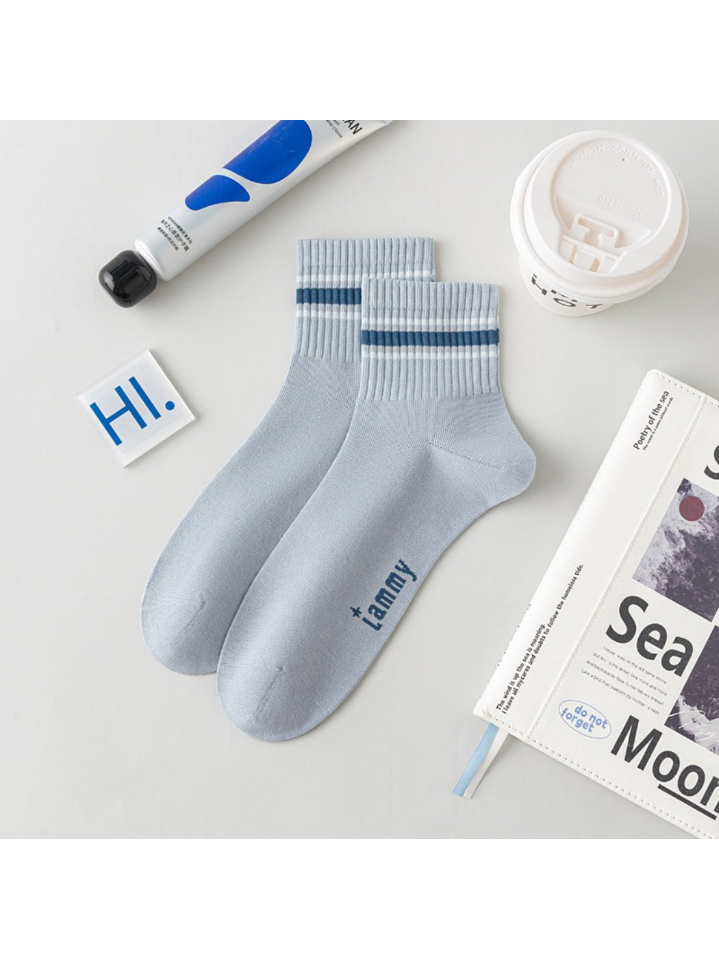 Rufia - Ribbed Stripe Ankle Socks product image 8