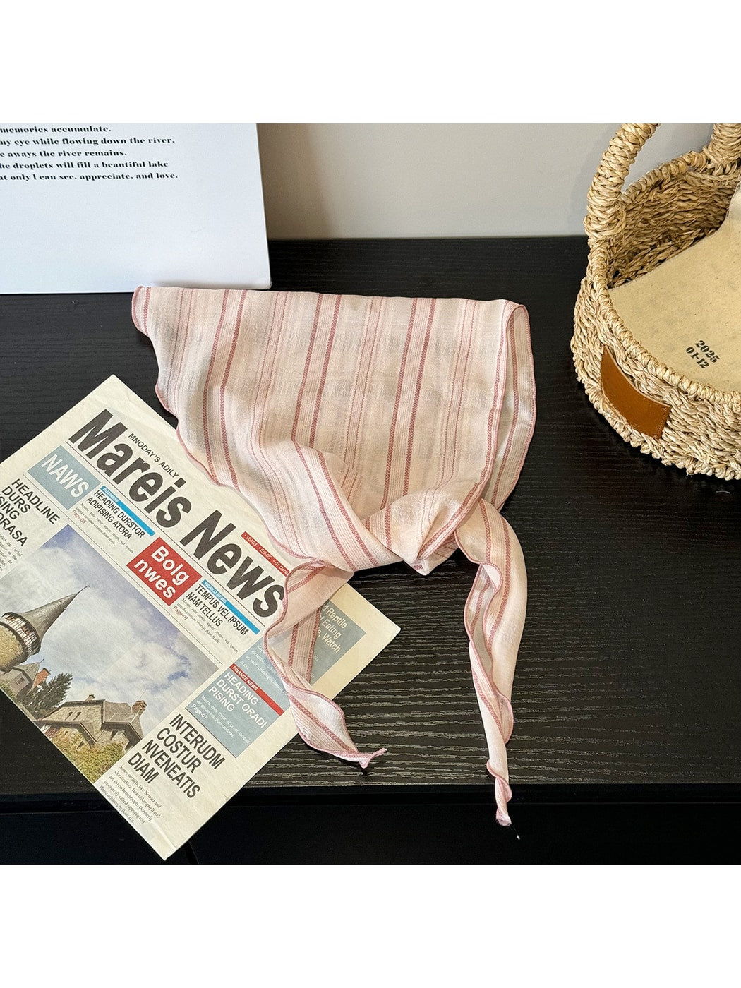 Scarvii - Striped Wavy Eedge Triangle Bandana