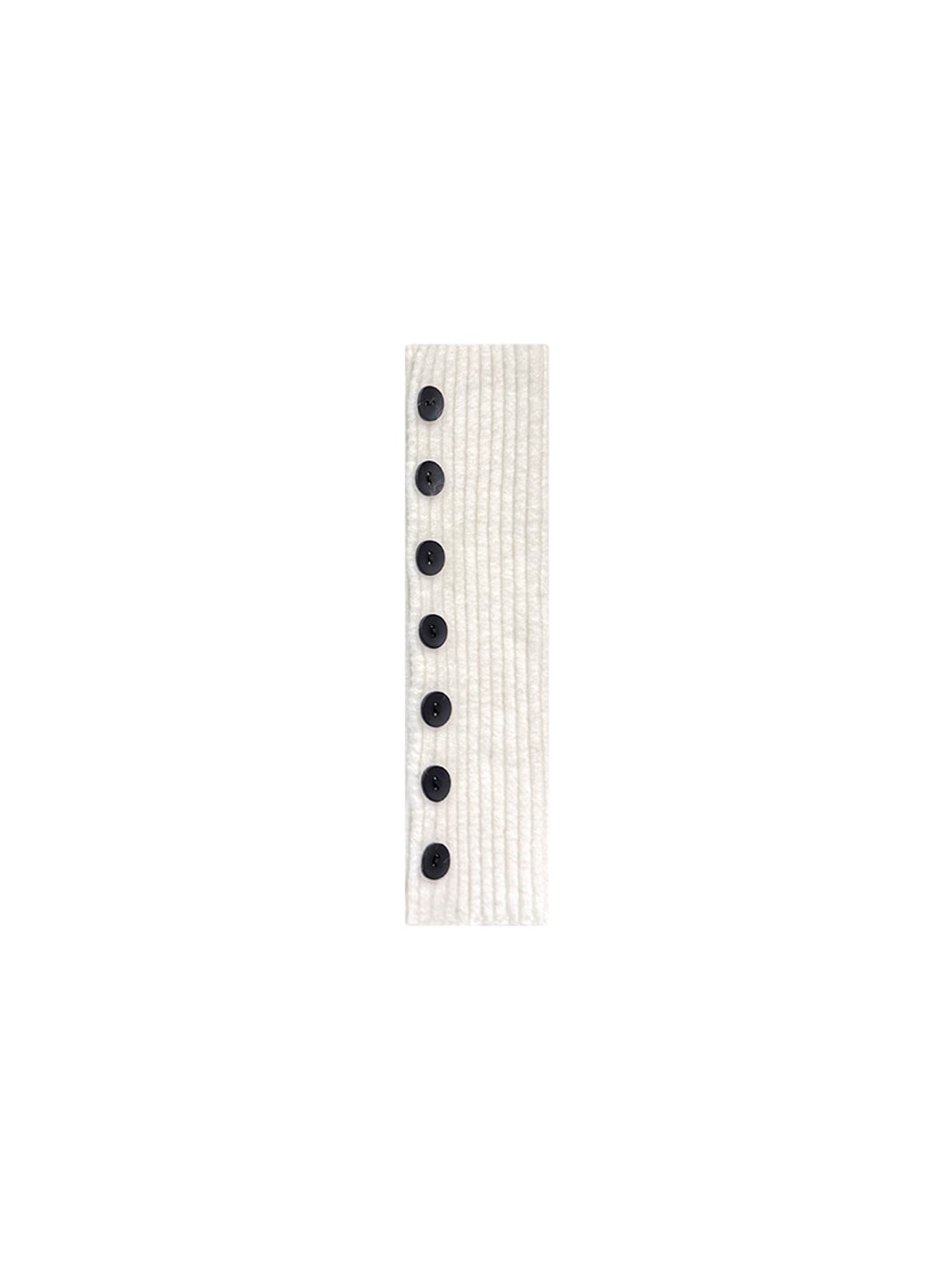 Cozyra - Ribbed Button Accent Mid-Calf Leg Warmer