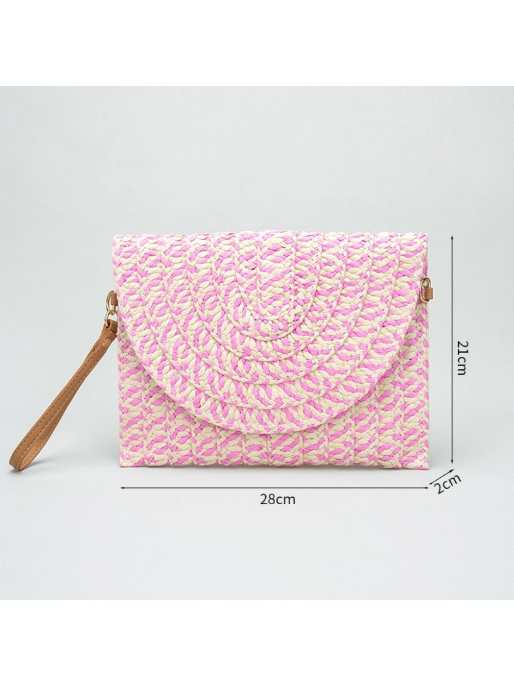 Cosbai - 2-in-1 Minimalist Woven Clutch & Crossbody Bag