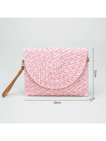 Cosbai - 2-in-1 Minimalist Woven Clutch & Crossbody Bag