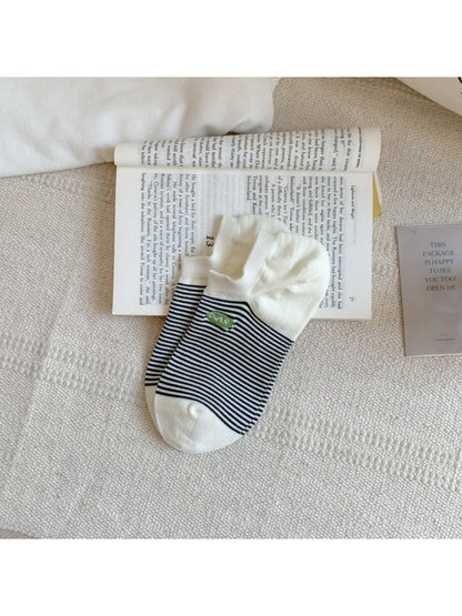 Rufia - Cute Patch Stripe No-Show Socks product image 5