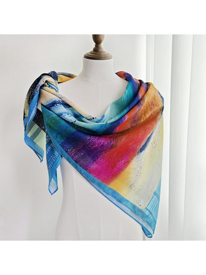 Scarvii Abstract Scenic Square Scarf