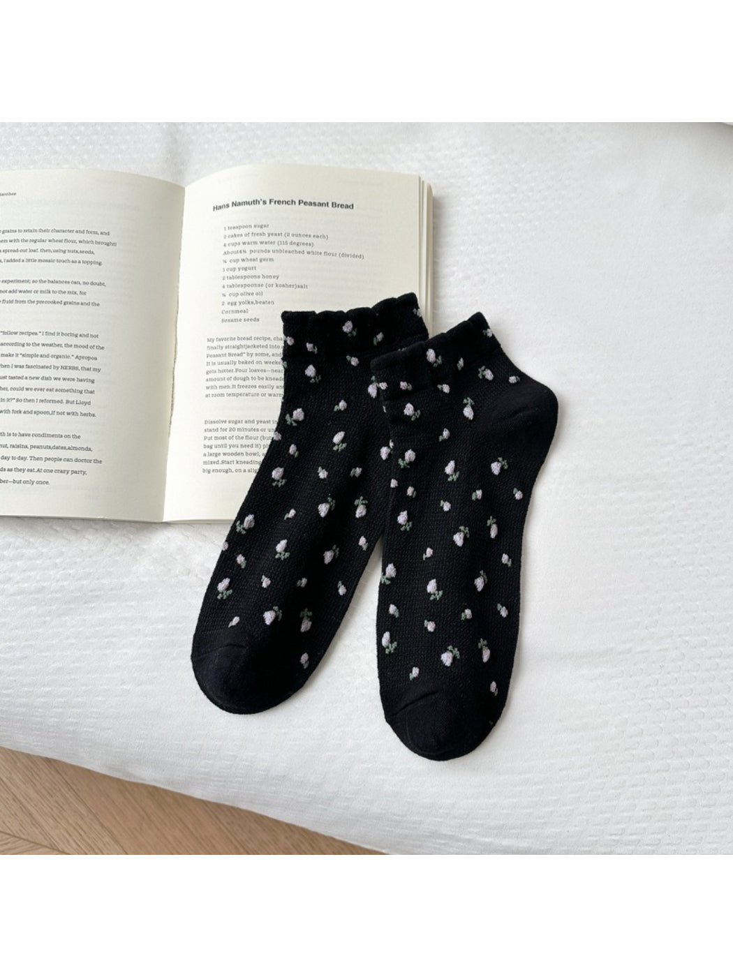 Rufia - Floral Blue White Crew Socks product image 2
