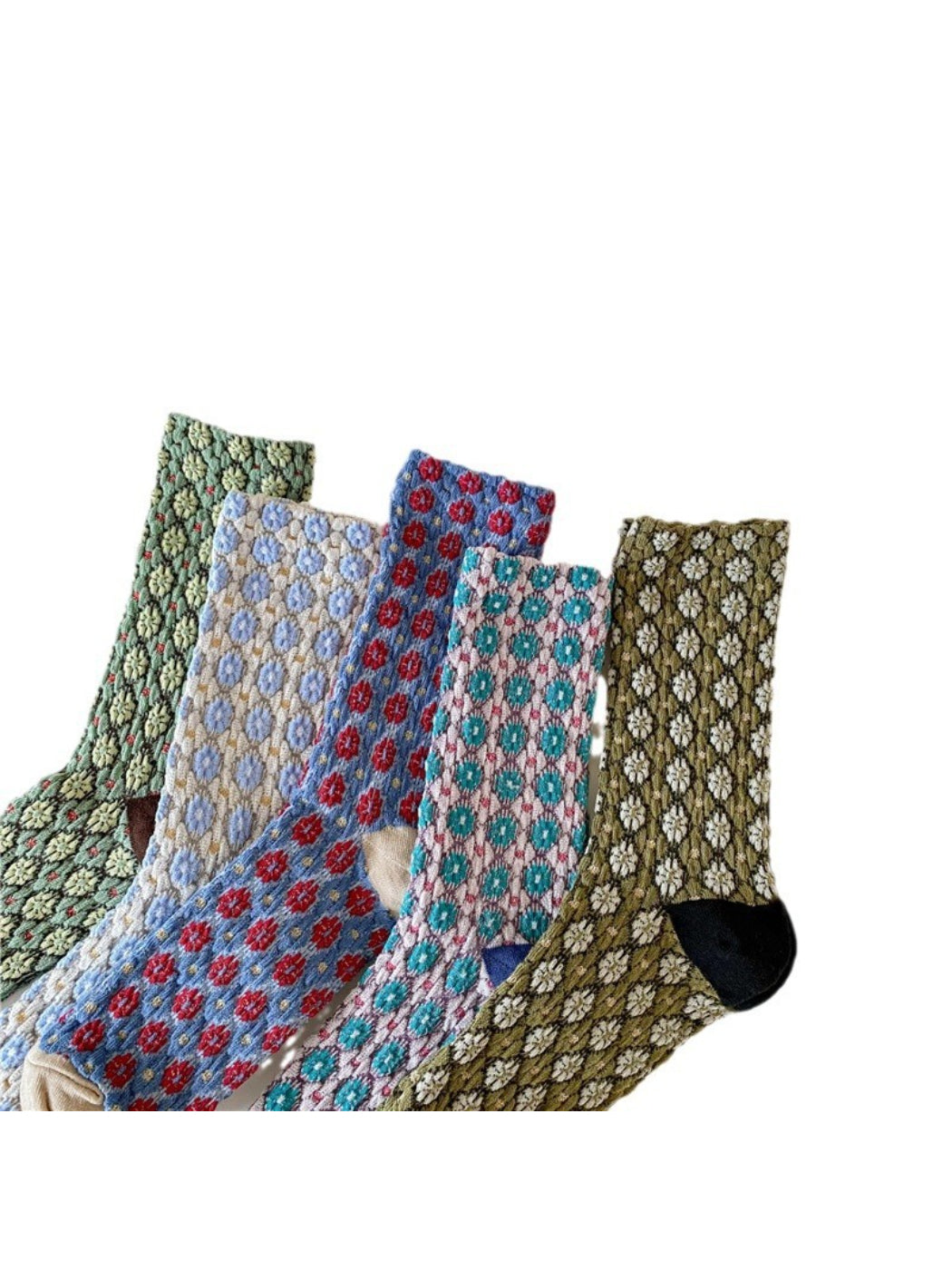 Rufia - Cluster Bloom Pattern Crew Socks