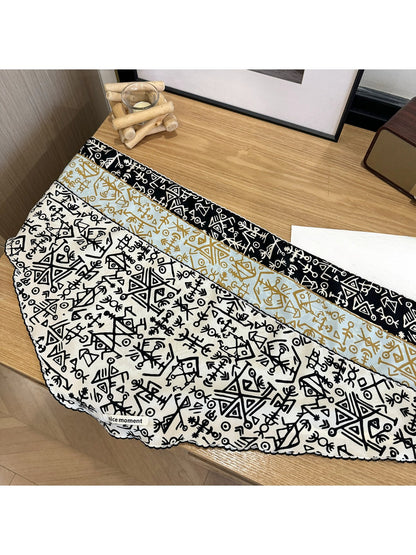 Scarvii - Abstract Symbol Print Triangle Bandana