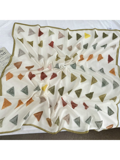 Scarvii - Simple Patterned Fashion Square Scarf