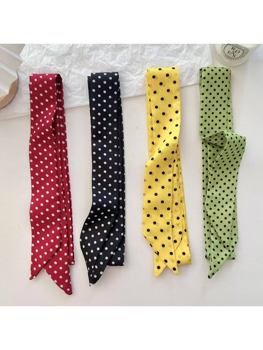 Scarvii - Polka Dot Skinny Scarf