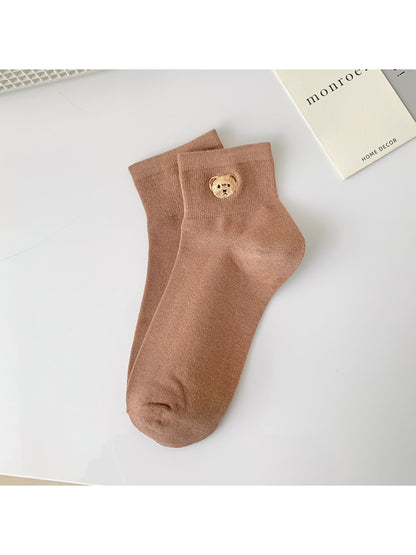 Rufia - Tiny Bear Patch Crew Socks