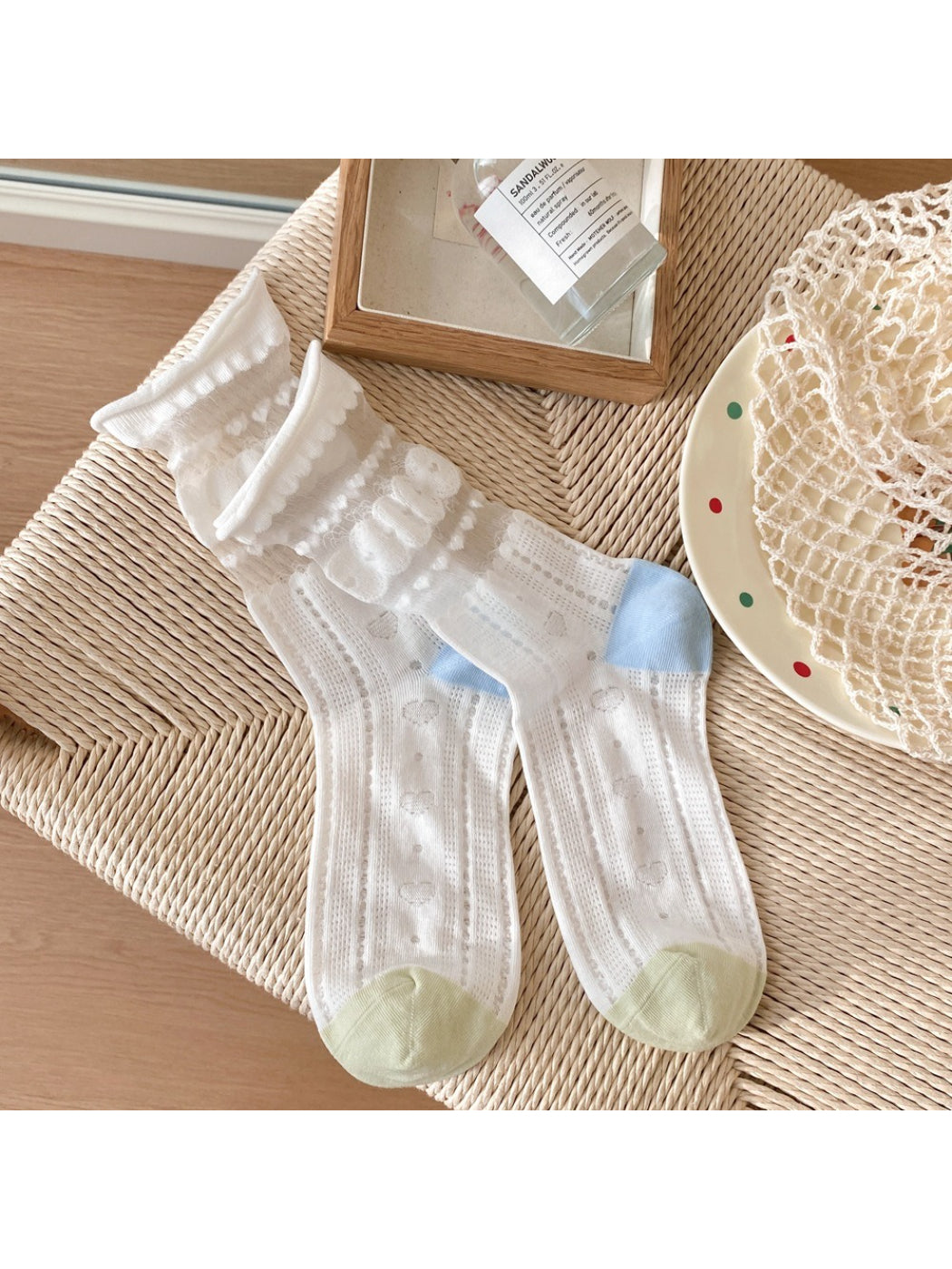 Rufia - Sheer Dot Texture Crew Socks product image 7