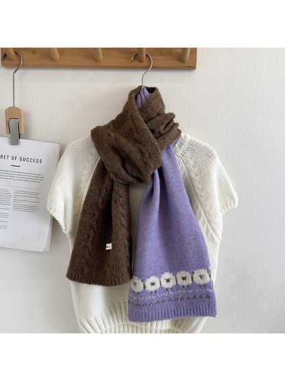 Scarvii - Sheep Motif Knit Scarf